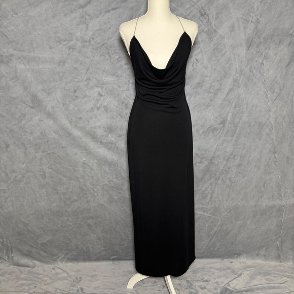 Frederick's of Hollywood Dresses & Skirts - Fredericks of Hollywood Size 8 Black Slip Maxi Dress Backless Chain Whimsygoth
